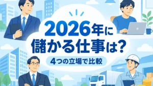 2026年に儲かる仕事は?4つの立場で比較