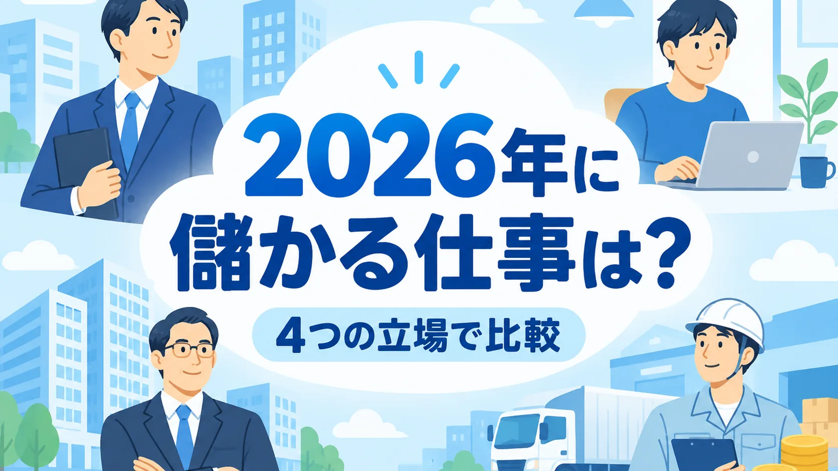 2026年に儲かる仕事は?4つの立場で比較